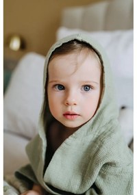 Детски зелен ленен халат Nature, размер 122 - 128 - Linen Tales