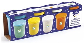 Djeco - Комплект пластилини 4 броя блестящи цветове DJ09029