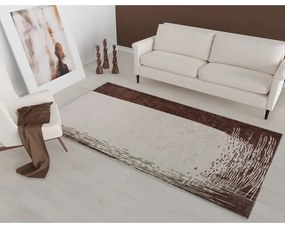 Тъмнокафяв и кремав килим, който може да се мие, 180x120 cm - Vitaus
