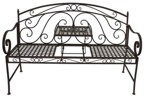 Черна метална градинска пейка Saket - Garden Pleasure