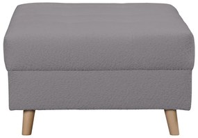 Тъмносива табуретка от плат букле Ariella - Ropez