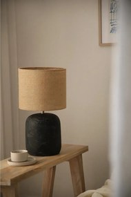 Настолна лампа с абажур от юта в черен и естествен цвят (височина 45 см) Montagna - Markslöjd