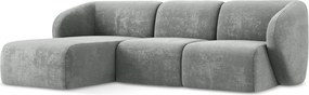 Сив шенилов ъглов диван (ляв ъгъл) Lani – Makamii