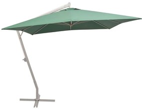Sonata Висящ чадър за слънце, 300x300 см, алуминиев прът, зелен