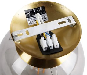 Интелигентен таванен аплик месинг с опушено стъкло с Wi-Fi ST64 - Pallon