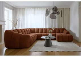 Теракотен ъглов диван (ляв ъгъл/U форма) Shell – Miuform