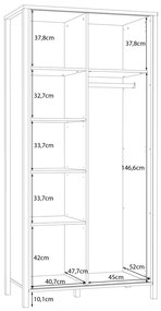 ГАРДЕРОБ ЖИТАНА 97/52,7/200,3 СМ