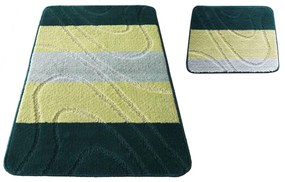 Неплъзгащи се зелени постелки за баня 50 cm x 80 cm + 40 cm x 50 cm