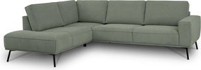 Зелен шенилов ъглов диван (ляв ъгъл/L форма) Amsterdam – Scandic
