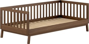 Кафяво детско легло 90x200 cm от масивен бор с включена подматрачна рамка Sezane – Vipack