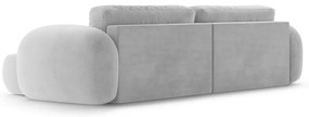 Светлосив кадифен сгъваем/с място за съхранение ъглов диван Tonale – Cosmopolitan Design