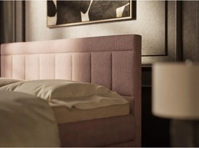 Лилаво боксспринг легло 180x200 cm с място за съхранение Caya – Maison de Rêve