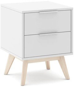 Бяло нощно шкафче Campus - Marckeric