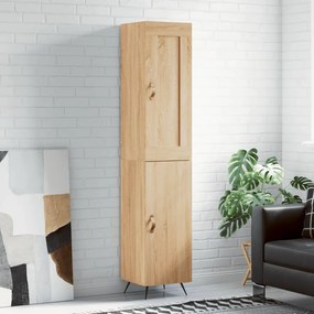 3200108 vidaXL Висок шкаф, сонома дъб, 34,5x34x180 см, инженерно дърво