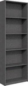 Макс библиотека в антрацитен цвят 58x23x170см.