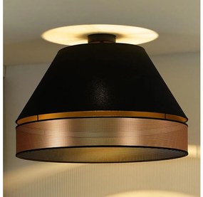 Duolla - Полилей за повърхностен монтаж COPPER SHINY 1xE27/15W/230V Ø 60 см черен/меден