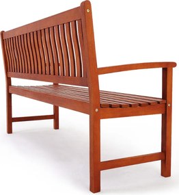 Градинска пейка от евкалиптова дървесина 152 cm