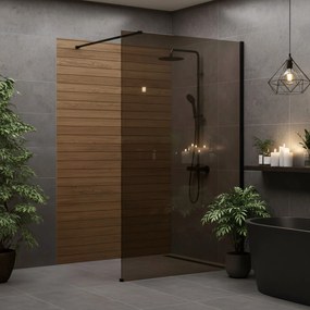 Параван за душ Rea Flexi Brown / Black 80