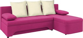 Ъглов диван Lamor-Pink - White