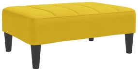 4007388 vidaXL Табуретка, жълта, 77x55x31 см, кадифе