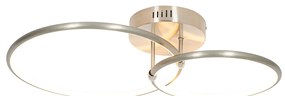 Таванна лампа от стомана с LED 3-степенна димируема 2-светлина - Joaniqa