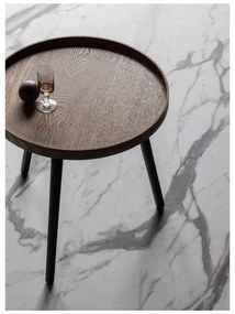 Сгъваема маса с плот с декор от ясен, ø 45 cm Mesa - WOOOD