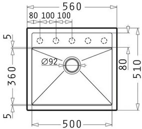 мивка Pyramis Ithaka 1B-Бежов-56 x 51 cm.