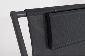 Антрацитен градински шезлонг метален Taylor – Bizzotto