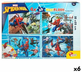 Детски Пъзел Spider-Man Двустранно 4 в 1 48 Части 35 x 1,5 x 25 cm (6 броя)