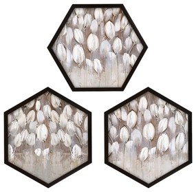 Картини в комплект от 3 бр. 35x35 cm Pentagons - Wallity