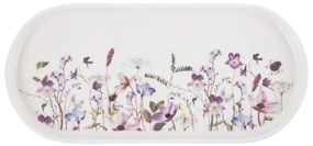 Бяла/лилава порцеланова чиния за сервиране Louka – Orion