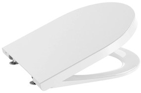 Седалка и капакRoca, A80152C00B, ROUND, за компактна тоалетна чиния, със забавено падане