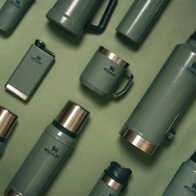 Зелена колба от неръждаема стомана 230 ml Easy-Fill Wide Mouth Flask Hammer Tone Green – Stanley