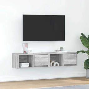 861447 vidaXL ТВ шкафове 2 бр Сив сонома 60x31x25,5 см инженерно дърво