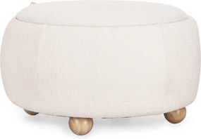 Кремава табуретка от прежда с примки от букле Irisha – Bizzotto