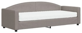 3197168 vidaXL Канапе с матрак, таупе, 80x200 см, плат