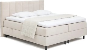 Бежово боксспринг легло с място за съхранение 180x200 cm Elva Bold Line – Bonami Selection