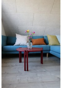 Червена кръгла масичка за кафе от масивен бор ø 60 cm Sticks – Karup Design