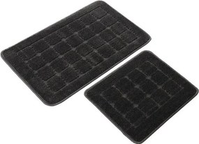 Антрацитни килими за баня в комплект 2 бр. 50x80 cm Kareli – Foutastic