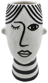 Черно-бяла порцеланова ваза Face - Mauro Ferretti