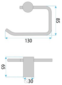 Поставка за тоалетна хартия 9711 Prism Brush Gold