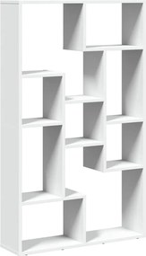 858156 vidaXL Библиотека, бяла, 72x20x120,5 см, инженерно дърво