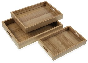 Комплект Подноси Versa Дървен MDF 30 x 5,5 x 40 cm (3 Части)