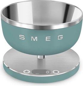 Кухненска везна Smeg Collezione KSC01EGMWW, До 5 кг/5 л, ТАРА, LED дисплей, Противоплъзгаща се основа, Автономия до 36 часа, Изумрудено зелен