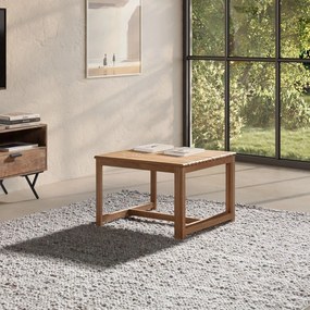 Масичка за кафе от масивен дъб в естествен цвят 60x70 cm Unai – MOME