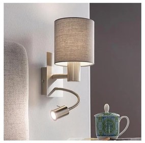 Eglo 96479 - LED гъвкаво осветление PASTERI 1xE27/40W+LED/3,8W сиво