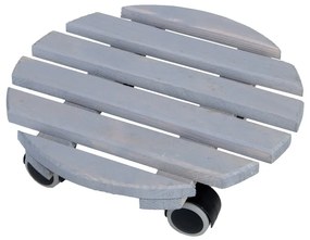 Дървена подвижна стойка за саксии ø 29 cm (височина 8 cm) Indoor – Esschert Design