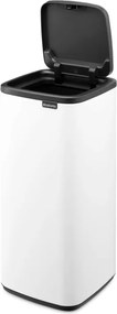 Кош за боклук Brabantia Bo Touch 1010121, 30 л, Плавно и безшумно отваряне, Голям отвор, Бял