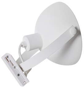 Индустриален релсов прожектор бял със сребърен интериор - Magnax