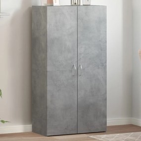 840775 vidaXL Шкаф за документи, бетонно сив, 60x32x115 см, инженерно дърво